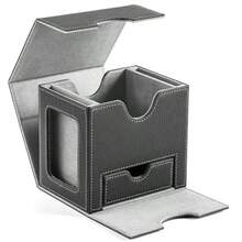 CMFYlive MTG 卡牌盒，适用于指挥官展示卡牌盒 Gamegenic 卡牌盒，可容纳 100 多张双套卡牌，魔法指挥官 TCG 卡牌收纳盒，带 2 个隔板和 2 个适合 TCG 魔法卡 - 彩色 - 查看 8