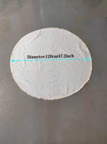 1pc Beige Round Tablecloth, Minimalist Solid Color Thickened Dust-Proof Tablecloth Suitable For Holiday Gatherings, Daily Home Use And Tabletop Decor