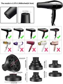 1 Pc Silicone Salon Tools Black Pink Universal Hair Dryer Diffuser Cover Adjustable Temperature Resistant Diffuser Dryer Hair Dryer Universal Silicone Hair Dryer Diffuser Attachment, Heat-Resistant Styling Tool For Defined Curls & Reduced Frizz, Fits Most Blow Dryers, Foldable Portable Design, Ideal For Home, Salon & Travel Hair Care Routine
