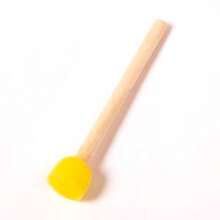 20pcs Wooden Round Sponge Foam Brush Set, Suitable For Crafts And Painting - Foam Brush Set With Wooden Handle, Ideal For DIY Art Projects