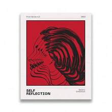 1 件斯堪的纳维亚简约墙面艺术免费心灵扭曲现实帆布海报印刷家居卧室客厅装饰礼物可选框架 - 彩色 - 查看 64