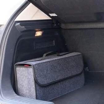 Caixa de armazenamento de bagagem de carro de 1 peça, caixa de armazenamento de feltro dobrável portátil para carro, caixa de armazenamento de ferramentas para carro, várias opções de tamanho
