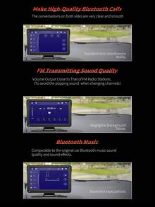 XUDA 2025新款7英寸通用便携式车载多媒体播放器，支持无线CarPlay和无线Android Auto，带触摸屏和遮阳板功能 - 黑色 - 查看 9