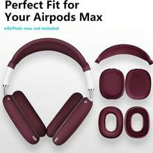 Silicone Case Cover For AirPodsMax, Ear Pad Case Cover/Ear Cups Cover/Headband Cover For AirPodsMax Headphones, Accessories Soft Silicone Protector Compatible With Apple AirPodsMax New USB-C (2024)