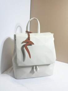 1 pieza Mochila, bolso de hombro, bolso de mano, muñequera, otra bolsa de almacenamiento, adorno colgante de coche, llavero, accesorio colgante de cintura, etiqueta de equipaje, de unicolor de PU, elegante minimalista, con diseño de letra árabe, numeral, símbolo de texto, adecuado para parejas, mejores amigos, estudiantes, hombres, mujeres, trabajo, diario, citas, vacaciones, viajes, regalo para novia, mamá, cumpleaños de niños