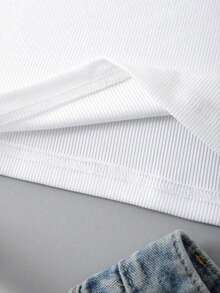 Customize Women's Short Pit Tank Top, Add Your Text, Choose Your Favorite Color And Font, Anniversary Gift, Valentine's Day, Custom Gift,Stylish,Fashion,Hipster,Casual,Minimal Chic,Personalized,Customized,Custom,Unique,Guy Costumes,Capsule Wardrobe,Men Basic/Street Style,Ideal Gifts For Him,Boyfriend,Family,Friends,For Birthdays,For Vacation/Holiday,For School/Competition,For Sports/Climbing - White - View 7