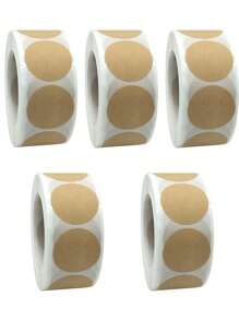 1000PCS Kraft Circle Stickers Dot Stickers, 1.5 Inch Round Blank Garage Price Stickers Kraft Coding Tag Labels Brown Natural Envelope Seals For Home Classroom Jam Canning Jar Labels (Brown 1.5 Inch)