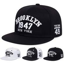 1pc Men's Brooklyn 1947 New York Embroidered Letter Snapback Baseball Cap, Fashionable Street Hip Hop Hat For Outdoor Casual Spring Autumn Travel Vacation - Multicolor - View 9
