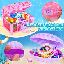 Mermaid Toy - Diving Toy With Shell Treasure Chest, Swimming Pool Game, Summer Water Play Gift Set, For Kids, Toddlers, Girls, Boys