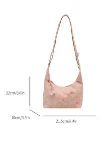 Women Shoulder Bag, New Embroidery Butterfly Design Crossbody Bag, Summer Commuting Tote Small Underarm Bag