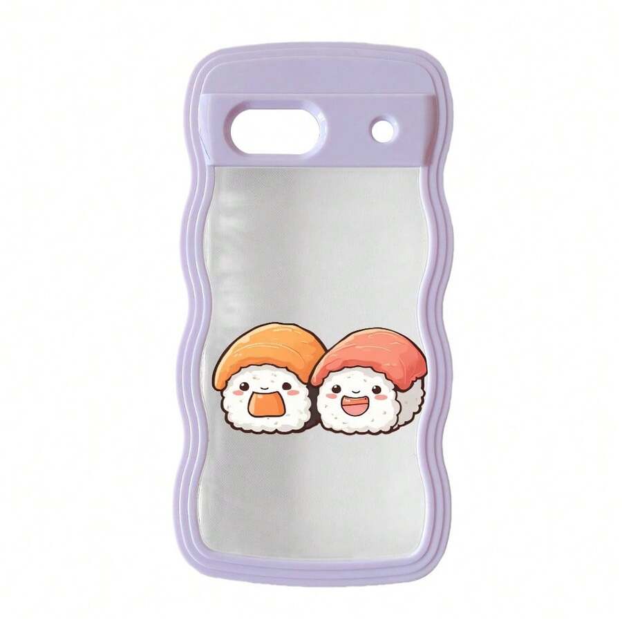 Cute Big Wave Sushi Smartphone Case - Purple - View 1