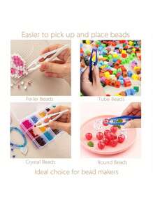 5pcs DIY Tool Tweezers Plastic Tweezers DIY Jewelry Tool Tweezers Plastic Anti-Static Tweezers