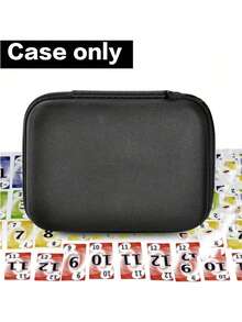 1个记忆卡游戏盒，兼容卡套，扑克卡盒，游戏卡保护盒，桌面三国扑克卡保护套，适用于Phase 10游戏卡/PM TCG卡，卡牌游戏收纳盒最多可容纳350张卡牌，3种款式，男孩生日礼物，成人派对游戏，派对礼品，男女皆宜，婚礼，单身派对，返校礼物，教师节礼物 - 黑色 - 查看 2