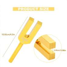 Angel Tuning Fork Set - 4096 Hz, 4160 Hz, 4225 Hz, For Sound, Musical Instruments, With Wooden Mallet And Soft Storage Bag (Gold/Silver)