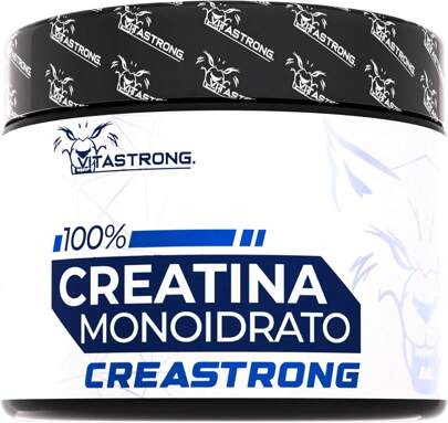 Vitastrong Creatina Monoidrata 3000 mg CreaStrong – Pura Polvere Solubile Senza Additivi, Pre Intra e Post Workout, Alternativa a Capsule e Compresse, 250 g Certificata