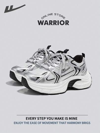 WARRIOR Warrior Fashionable Retro Sports Shoes For Women Spring And Summer Lightweight Comfortable Breathable Running Shoes Modest Style Casual Sneakers Applicable Throughout The Yearwear-Resisting All-Day Wear Training Sneakers Little White Shoes