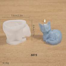 Stampo di silicone a forma di gatto, colore solido semplice, multifunzionale e pratico
