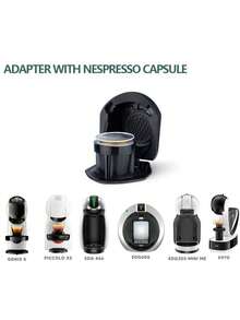 3 Adapters Compatible With Machines, With Original Capsule Adaptor, Whistle And Back To School - Black - View 15