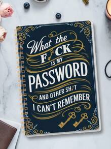 BUBU 1 Libreta de contraseñas en inglés Libreta de direcciones Libreta de teléfonos Libreta multifunción con tapa dura para oficina y negocios con correa para la muñeca, 8.5 * 5.5 pulgadas, dispositivo de almacenamiento de contraseñas para inicios de sesión en Internet, sitios web, nombres de usuario y contraseñas, útiles para el regreso a clases