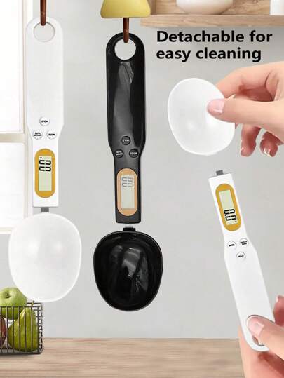 1 pieza Cuchara medidora digital multifuncional de alta precisión, báscula electrónica de 500g/0.1g portátil con pantalla LED, báscula electrónica pequeña para cocina doméstica