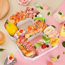 High-Quality And Durable Material, Wear-Resistant And Anti-Collision, Strong Bearing Capacity And Super Durability! Unique And Creative Design With Great Visual Appeal. Compartment Structure For Flexible Arrangement, Easily Create Personalized Food Platters To Enhance The Party Atmosphere!