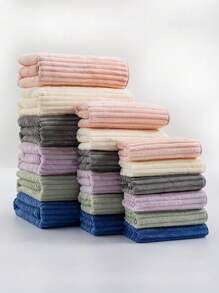 Set de 3 piezas de toallas de baño de felpa de coral absorbente: 1 toalla de baño de 70 * 140 cm, 1 toalla de mano de 34 * 75 cm, 1 toalla de cara de 35 * 35 cm, suaves y amigables con la piel para el baño del hogar, de vuelta a la escuela