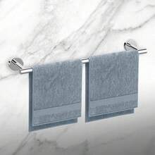 24 Inch Polished Chrome Bathroom Towel Bar, 2 Pieces Towel Racks For Bathroom SUS304 Thicken Stainless Steel Towel Holder-Yl - Chrome - View 3
