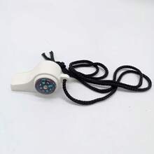 1pc 3-In-1 Emergency Survival Whistle With Compass & Thermometer - Perfect For Camping, Hiking, Outdoor Adventure, Referee & Cheerleading