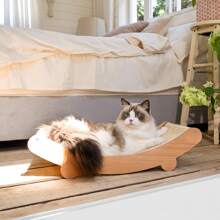 Graffiatoio e cuccia per gatti 2-in-1 | Graffiatoio durevole (senza catnip), tappetino protettivo per mobili | Centro di attività multi-livello per gattini e gatti adulti, regalo per animali domestici per le vacanze
