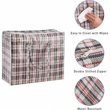 1-Pack Extra Large Durable Moving Storage Bags - High Capacity Reusable Zipper Organizer Bags For Clothes, Laundry, Bedding - Perfect For Home Moving, Wardrobe Cleaning And Holiday Decorating (Ship In Random Colors)