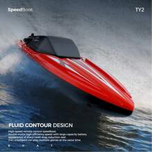 High Speed Remote Control Boat - 2.4GHz RC Boat For Pools, Lakes & Outdoor, Waterproof Electric Toy Boat For Adults And Kids With Rechargeable Battery, LED Lights, Spare Propeller - Red - View 4