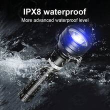 2025 Super High Power Diving Flashlight XHP70 Led Professional Diving Flashlights Strong Lights Underwater Lighting 200M - Black - View 8