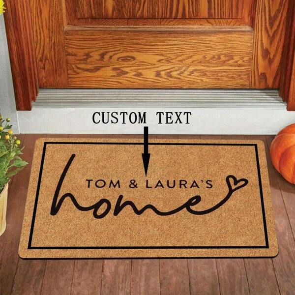 Newlyweds Welcome Mat - Non-Slip Bottom, Personalized Wedding & Anniversary Gift, Elegant Design For Indoor/Outdoor Entrance, Front Door Decor, Durable Doormat, Great Gift For Bride Back To School