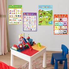 Montessori Przedszkole Edukacyjne Plakaty Wykres Zestaw Dla Malucha Przedszkolaka Małego Dziecka Żłobek Przedszkole, Wystrój Pokoju Zabaw, Dekoracja Ścienna Dzienniczka, Materiały Do Klasy Domowej Szkoły - ESL Nauczanie Liczby Alfabet Kolory Dni I Więcej, Wczesna Nauka Zabawka, Materiały Edukacyjne Dla Dzieci Wczesnych Uczących Się, Narzędzie Do Nauki, Aktywności Fiszki, Duże Karty, Pomoce Edukacyjne