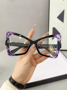 1 Stück Damen Mode Kunststoff Nicht-Rezept Brille, geeignet für Alltagstragen, Büro und Lesen