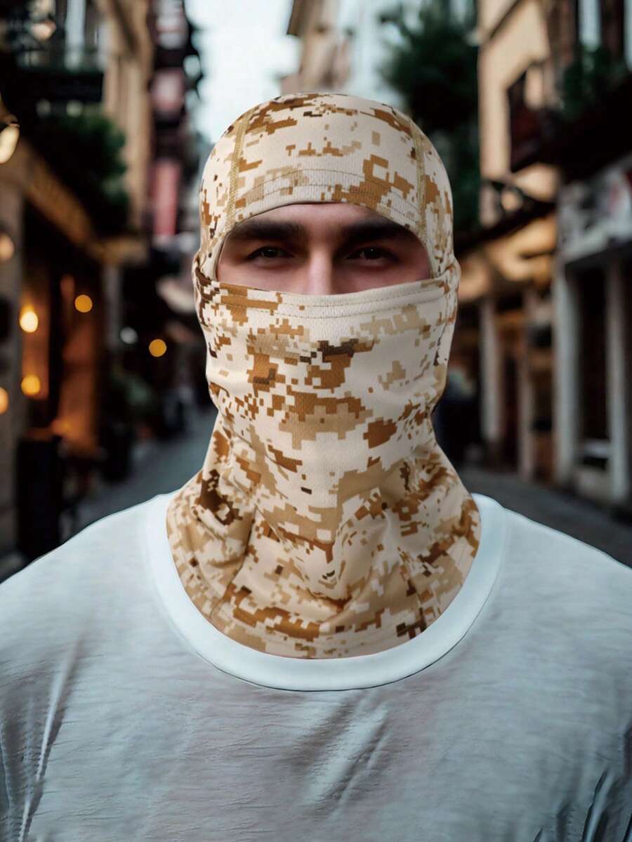 男士迷彩印花巴拉克拉法帽