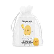10/20 Sets inspirierendes Kartoffel Geschenk in großer Menge, realistischer süßer Harz Kartoffel mit lustiger Karte in Organzabeutel, positives emotionales Geschenk für Abschluss, Jahresende, Studenten, Lehrer, Krankenschwestern
