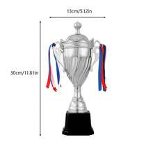Customized Large Metal Football Basketball Badminton Trophy, Gold Silver Bronze Trophy, Iron Alloy With ABS Material, Competition Cup, Football Tennis Match Honor Award Cup Manufacturing - Multicolor - View 13