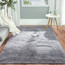 1PC Rugs For Living Room Black Fluffy Fluffy Shaggy Fuzzy Area Rug Carpets For Bedroom Shag Plush Soft Kids Home Decor Aesthetic, Room Decor