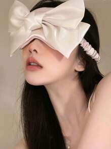 Nap Time Blackout Eye Mask, Cute Big Bow Eye Mask, Anti Silk Material Sunshade Eye Mask, Sexy Face Mask