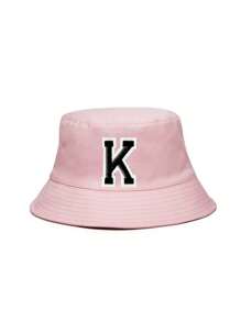 1PC Kids 26 Alphabet Personalized Name Print Sun Hat Fashion Versatile Bucket Hat Suitable For Girls Outdoor Daily Back To School Wear