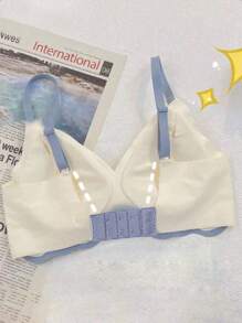 3pcs Crystal Jelly Seamless Wire-Free Sports Bra, Soft Support, Slip Resistant, Gather Up, Lightweight For Women
