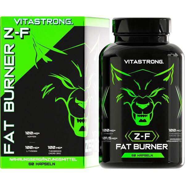 Vitastrong Z-F Fettverbrenner, starker thermogener Fettverbrenner für Männer und Frauen, mit Pflanzenextrakten, Vitaminen und Mineralien, Premium-Qualität