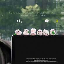 6pcs Creative Cute Panda Eating Bamboo Car Decorative Accessories