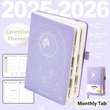 Sổ kế hoạch năm 2025-2026 Bìa da mềm bên trong tiếng Anh 160 tờ/320 trang 100GSM Sổ kế hoạch hàng tháng/hàng tuần/hàng ngày Nhật ký cho học sinh Quà tặng Văn phòng phẩm & Trường học Quà tặng Giáng sinh Năm mới - 2025.07-2026.06 - Xem 24