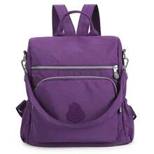 Waterproof Backpack Women Purse Nylon Shoulder Rucksack Small School Travel Bag - Multicolor - View 9