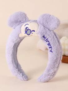 Disney 1 pieza Diadema con peluche de Stitch y Mickey Mouse de Disney, accesorio de cabello lindo para niñas