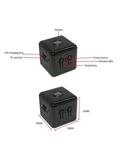 1pc Mini Full HD Wireless 1080P Surveillance Camera, Supporting WIFI Link, Night Vision, Two Way Voice Call, Motion Detection Functions, Convenient Installation, Remote Viewing Through APP, Taking Care Of Children, The Elderly Pets, Very Family. view 4