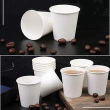 100 Pack 3 Oz Paper Cups,Bathroom Cups, Espresso Cups, Small Paper Cups For Mouthwash, Snacks, Suitable For Family, Party, Picnic(Black) - 白色 - 查看 6