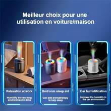 Air Humidifier Aromatic Diffuser Aromatherapy Spray Lamp Suitable For Automotive Household Bedroom Colorful Atmosphere Lights